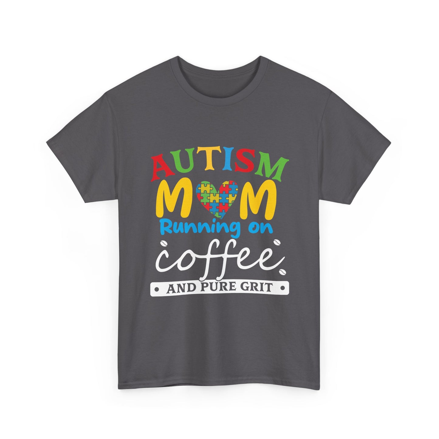 Autism Mom - Runs On Coffee Tee, Autism Awareness Shirt, Support Shirt, Special Needs Mom, Autism Tee