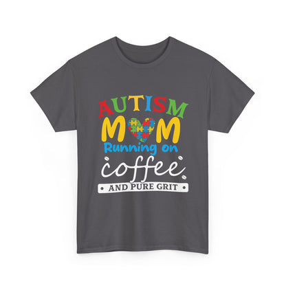 Autism Mom - Runs On Coffee Tee, Autism Awareness Shirt, Support Shirt, Special Needs Mom, Autism Tee