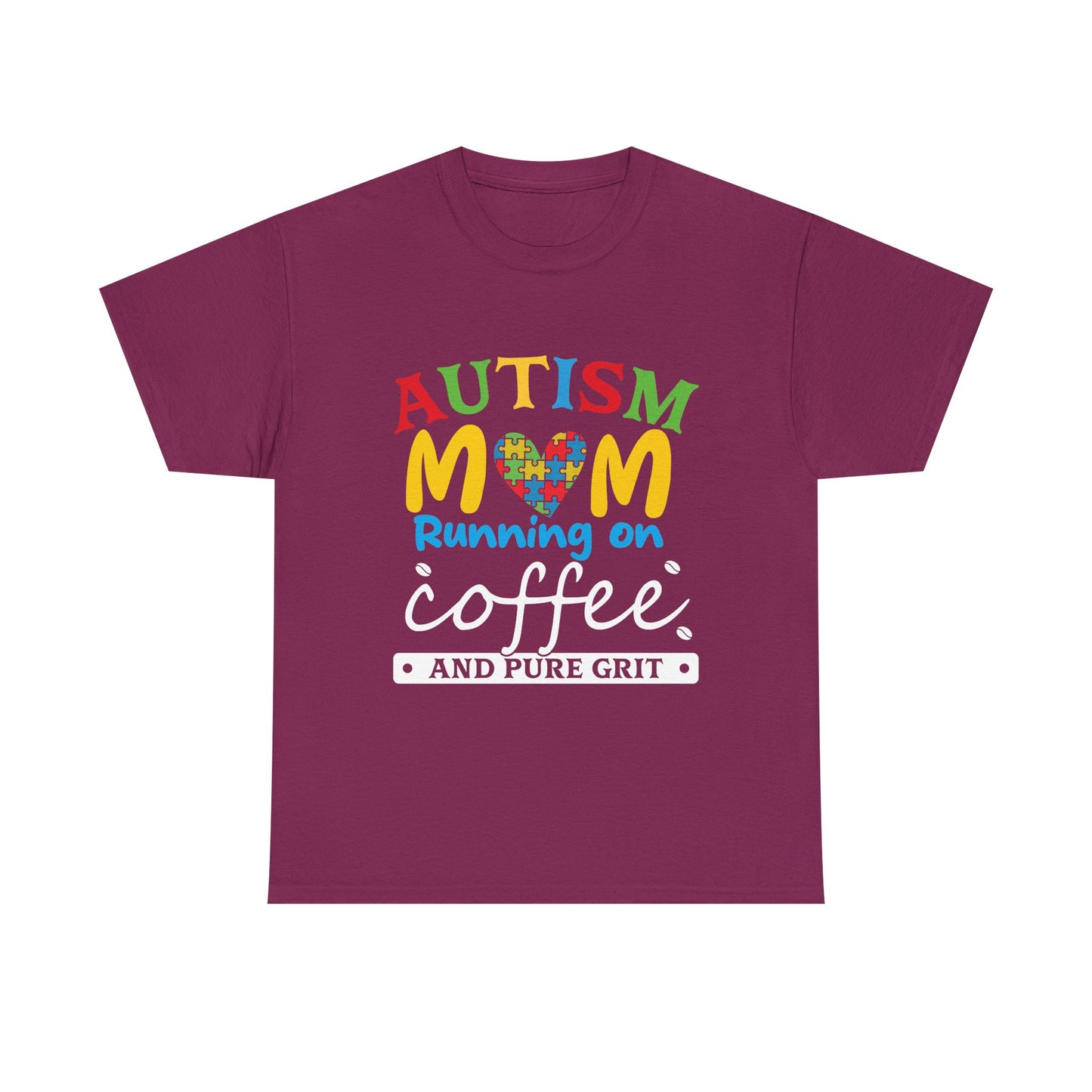 Autism Mom - Runs On Coffee Tee, Autism Awareness Shirt, Support Shirt, Special Needs Mom, Autism Tee