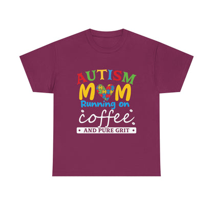 Autism Mom - Runs On Coffee Tee, Autism Awareness Shirt, Support Shirt, Special Needs Mom, Autism Tee