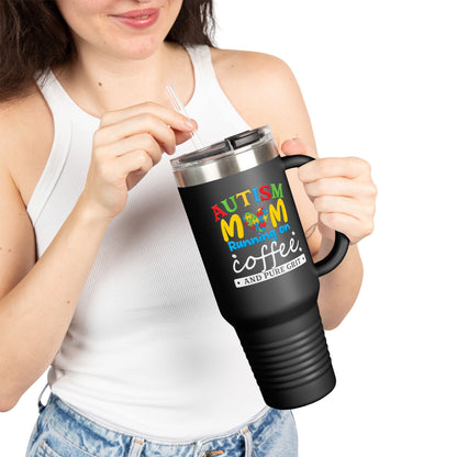 Autism Mom Insulated Travel Mug, 40oz - Perfect for Coffee Lovers, Gift for Moms, Personalized Tumbler for Travel, Mothers Day