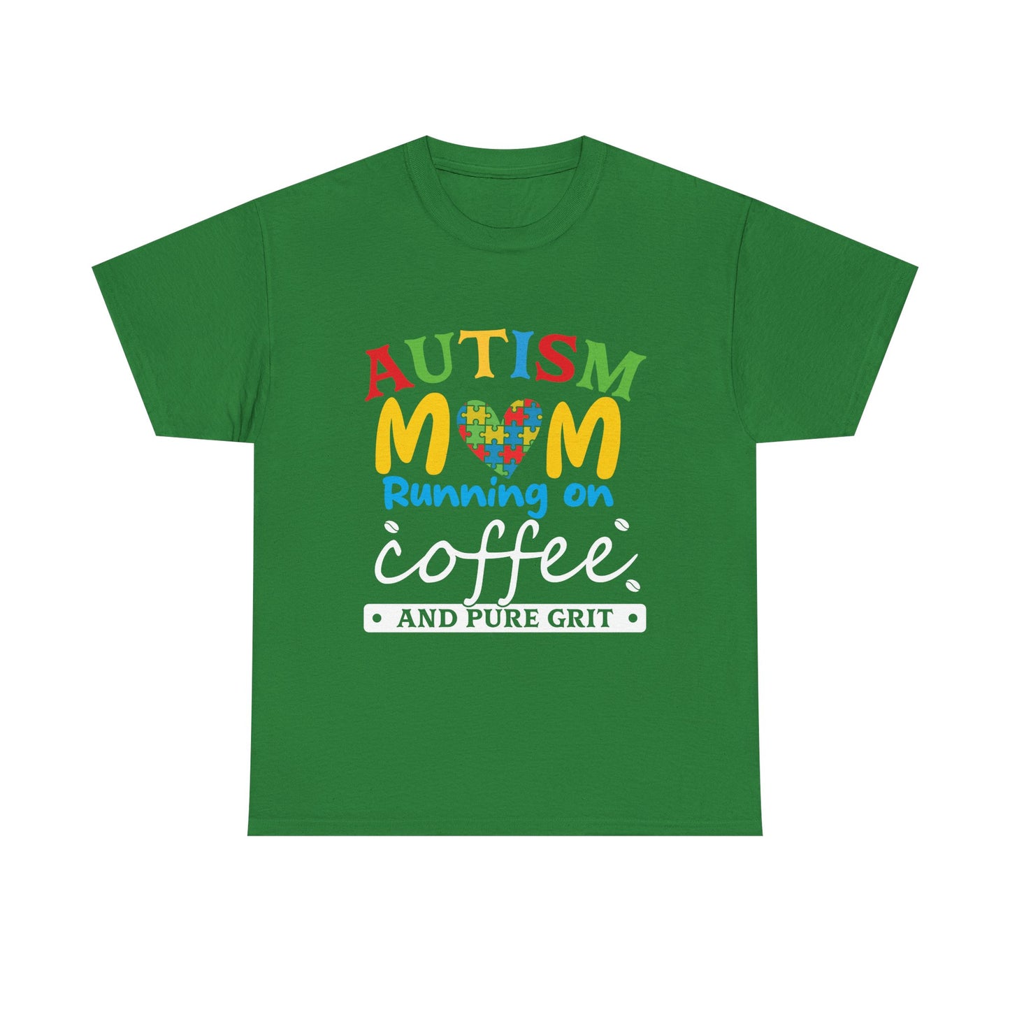 Autism Mom - Runs On Coffee Tee, Autism Awareness Shirt, Support Shirt, Special Needs Mom, Autism Tee