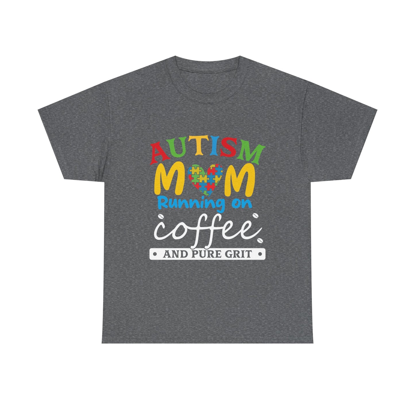 Autism Mom - Runs On Coffee Tee, Autism Awareness Shirt, Support Shirt, Special Needs Mom, Autism Tee