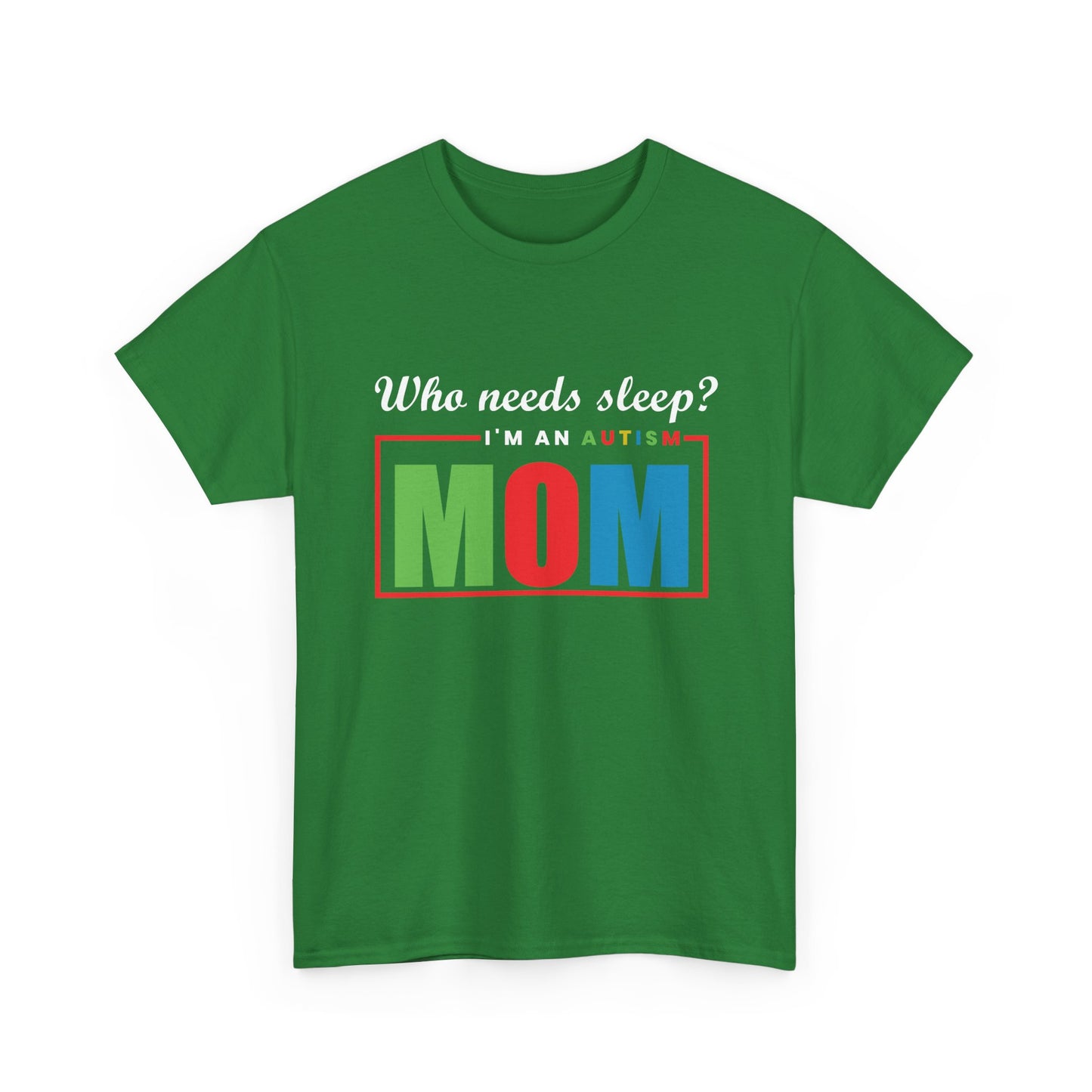 Autism Mom Sleep Where Tee - Heavy Cotton T-Shirt, Autism Awareness Shirt, Special Needs Mom, Autism Support Shirt, Awareness Tee