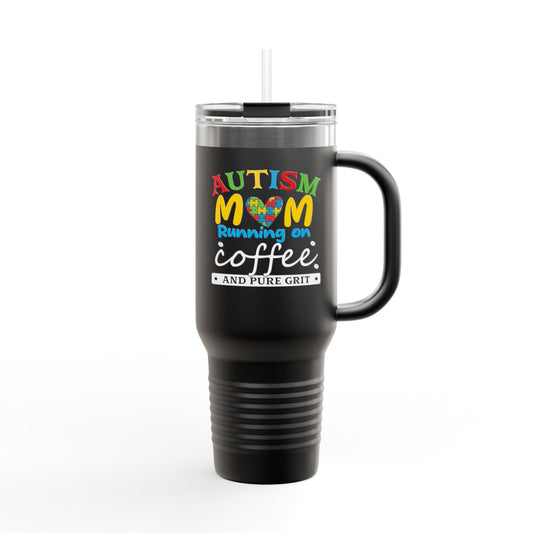 Autism Mom Insulated Travel Mug, 40oz - Perfect for Coffee Lovers, Gift for Moms, Personalized Tumbler for Travel, Mothers Day
