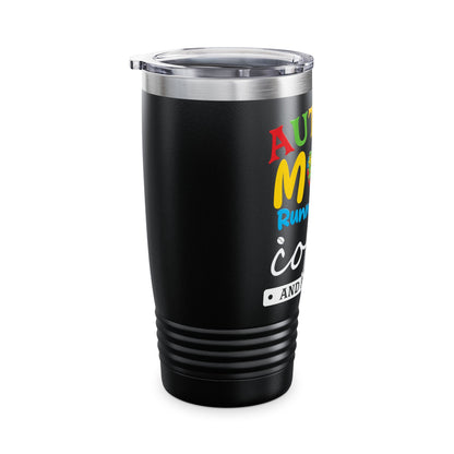 Autism Mom Tumbler, 20oz - Colorful Insulated Travel Mug, Gift for Parents, Coffee Lover, Awareness Support, Mother's Day Gift