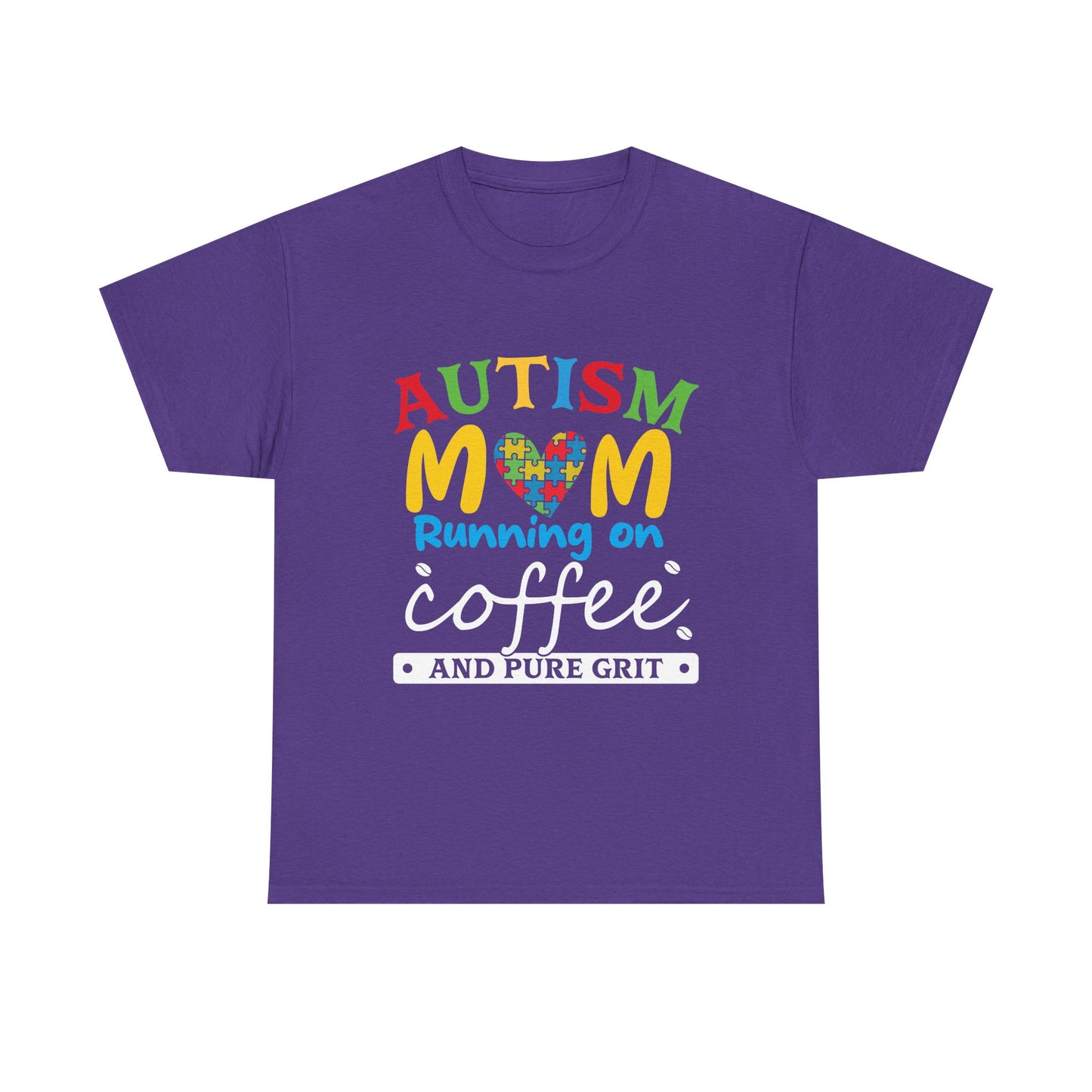 Autism Mom - Runs On Coffee Tee, Autism Awareness Shirt, Support Shirt, Special Needs Mom, Autism Tee
