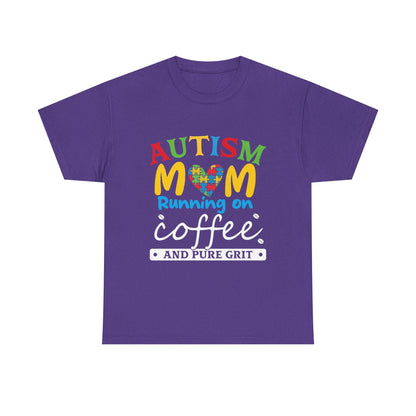 Autism Mom - Runs On Coffee Tee, Autism Awareness Shirt, Support Shirt, Special Needs Mom, Autism Tee