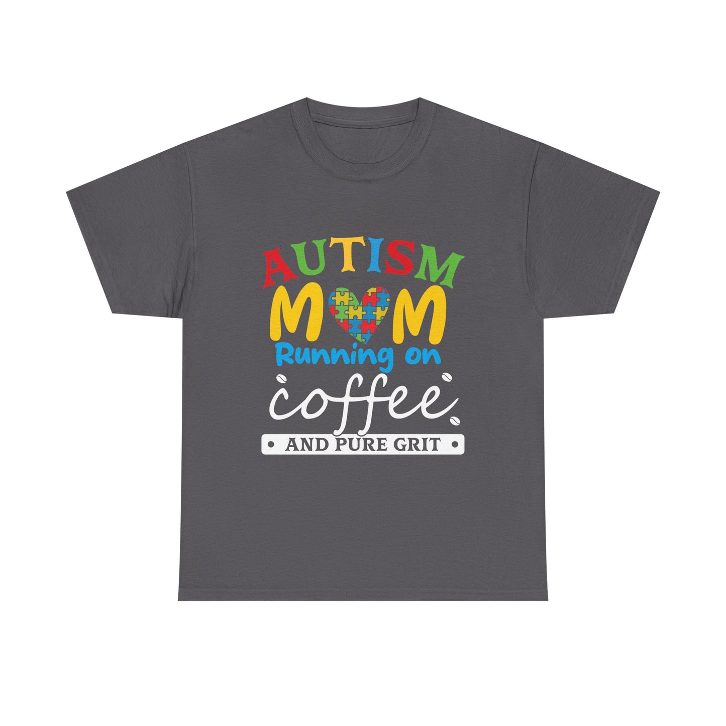 Autism Mom - Runs On Coffee Tee, Autism Awareness Shirt, Support Shirt, Special Needs Mom, Autism Tee