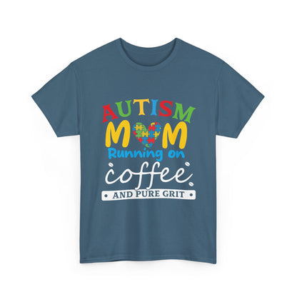 Autism Mom - Runs On Coffee Tee, Autism Awareness Shirt, Support Shirt, Special Needs Mom, Autism Tee