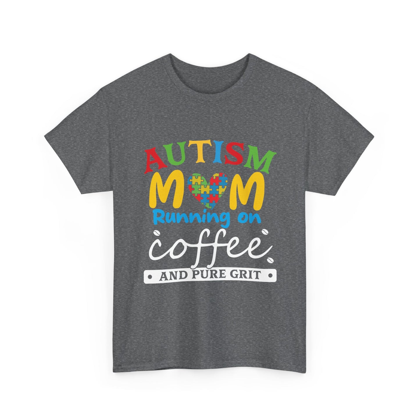 Autism Mom - Runs On Coffee Tee, Autism Awareness Shirt, Support Shirt, Special Needs Mom, Autism Tee
