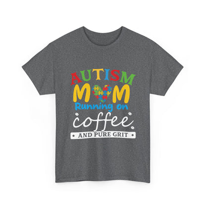 Autism Mom - Runs On Coffee Tee, Autism Awareness Shirt, Support Shirt, Special Needs Mom, Autism Tee