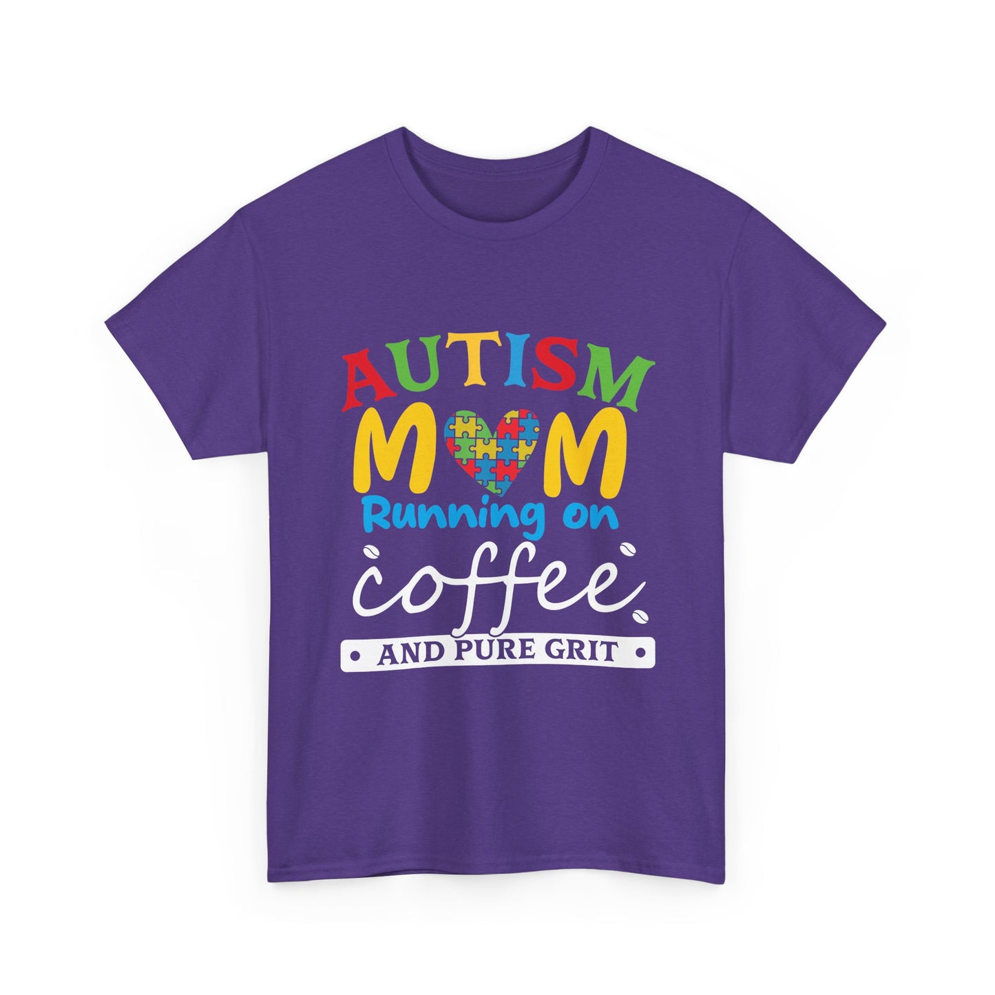 Autism Mom - Runs On Coffee Tee, Autism Awareness Shirt, Support Shirt, Special Needs Mom, Autism Tee