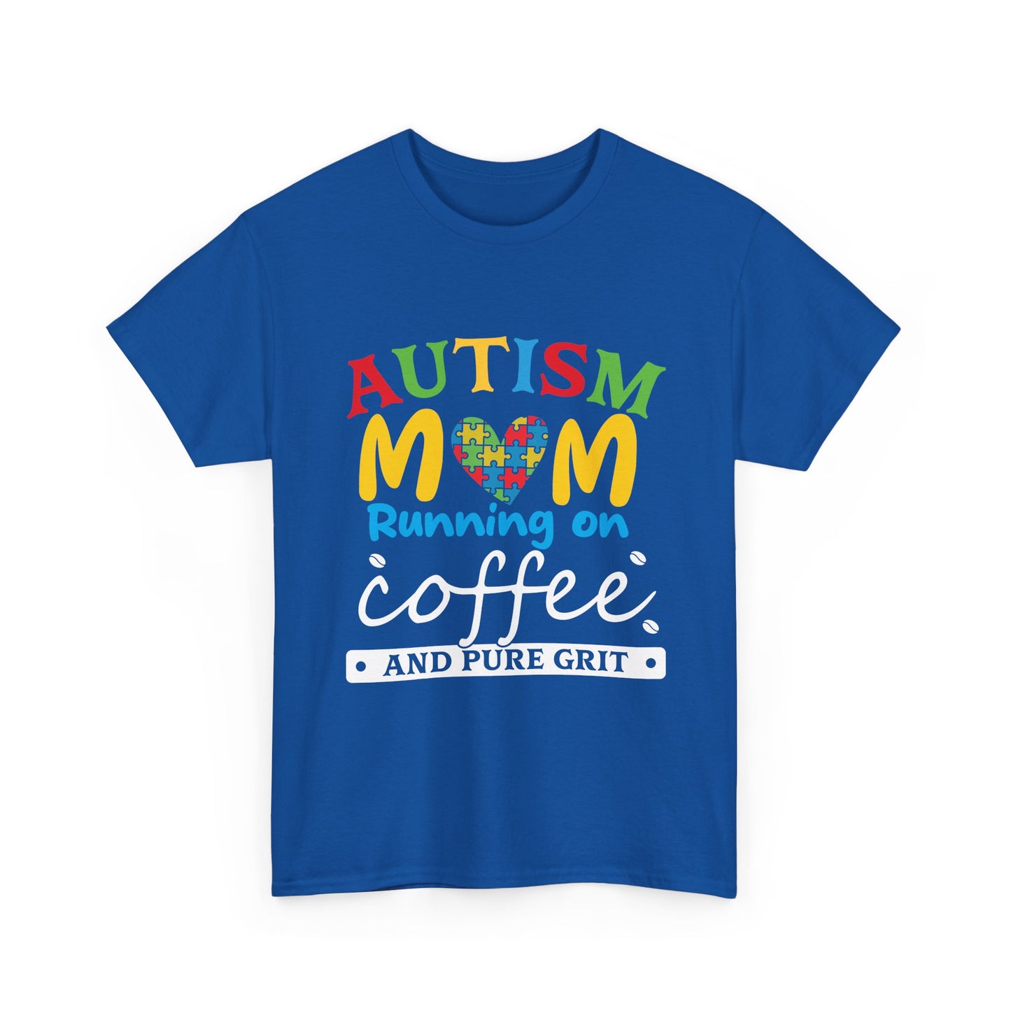Autism Mom - Runs On Coffee Tee, Autism Awareness Shirt, Support Shirt, Special Needs Mom, Autism Tee