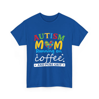 Autism Mom - Runs On Coffee Tee, Autism Awareness Shirt, Support Shirt, Special Needs Mom, Autism Tee