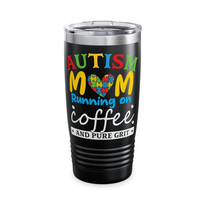 Autism Mom Tumbler, 20oz - Colorful Insulated Travel Mug, Gift for Parents, Coffee Lover, Awareness Support, Mother's Day Gift