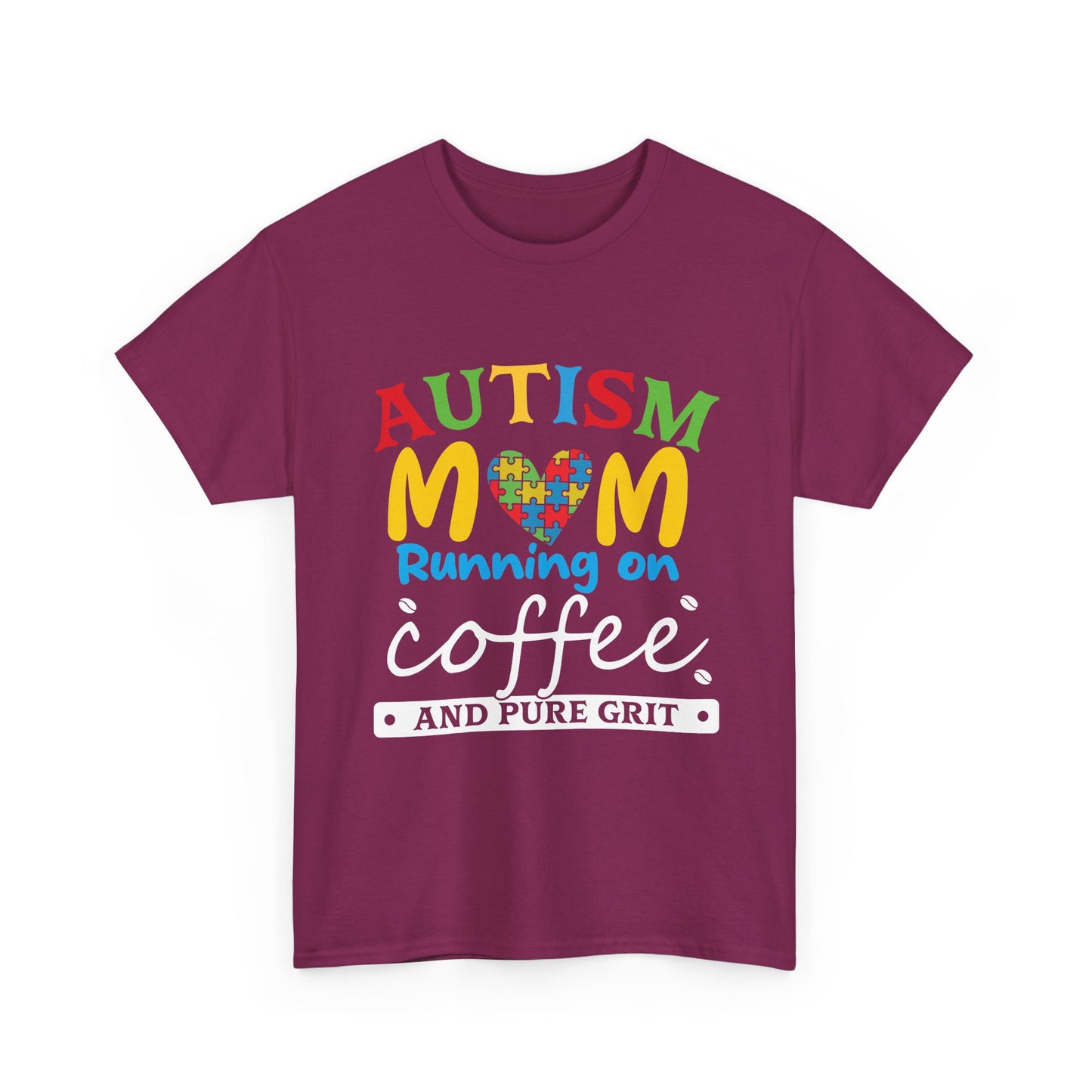 Autism Mom - Runs On Coffee Tee, Autism Awareness Shirt, Support Shirt, Special Needs Mom, Autism Tee
