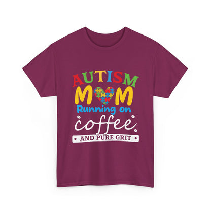 Autism Mom - Runs On Coffee Tee, Autism Awareness Shirt, Support Shirt, Special Needs Mom, Autism Tee