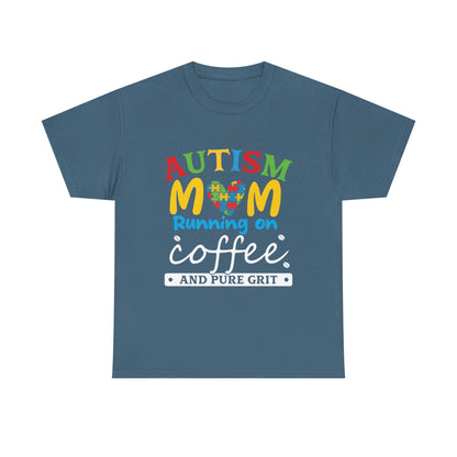 Autism Mom - Runs On Coffee Tee, Autism Awareness Shirt, Support Shirt, Special Needs Mom, Autism Tee