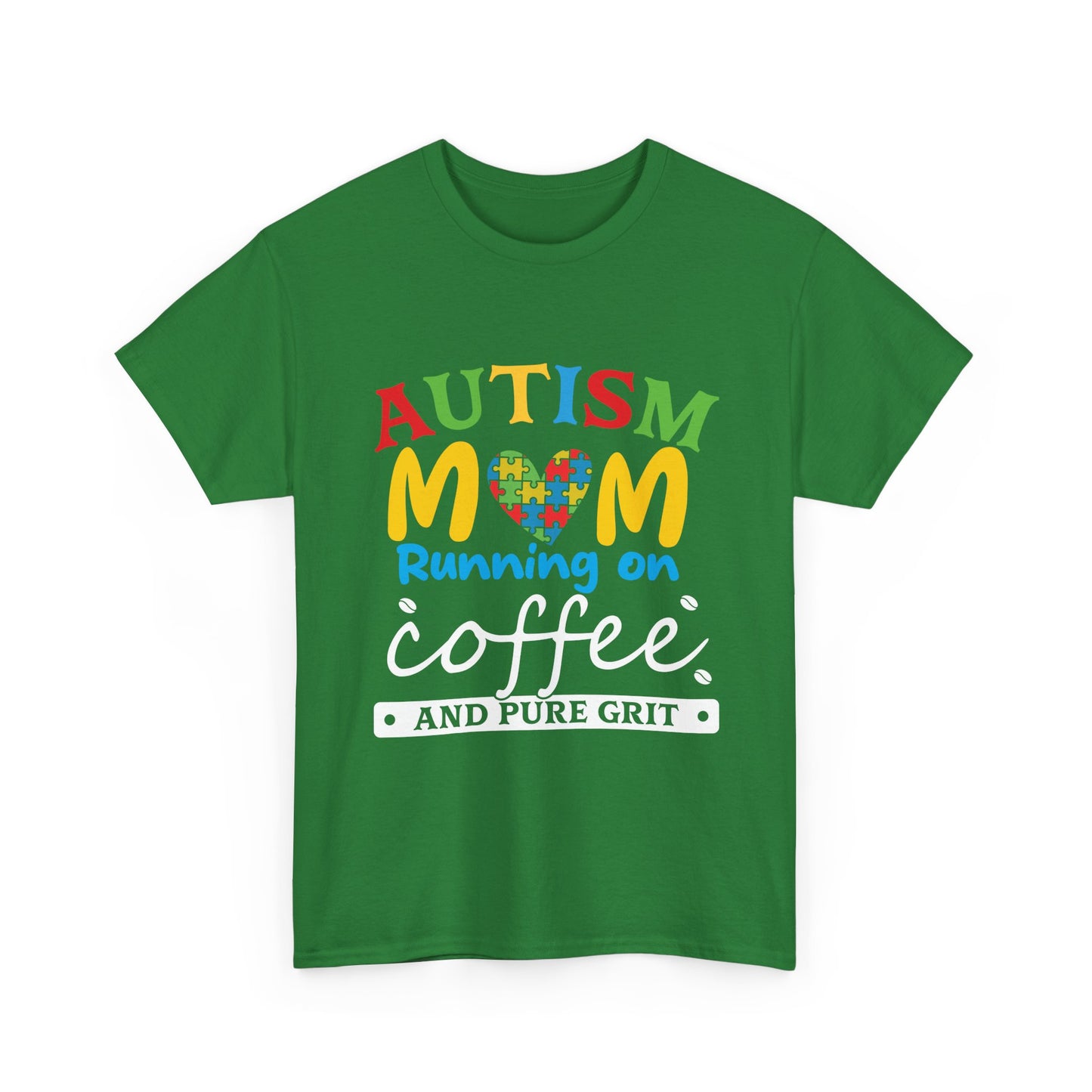 Autism Mom - Runs On Coffee Tee, Autism Awareness Shirt, Support Shirt, Special Needs Mom, Autism Tee