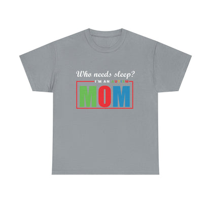 Autism Mom Sleep Where Tee - Heavy Cotton T-Shirt, Autism Awareness Shirt, Special Needs Mom, Autism Support Shirt, Awareness Tee