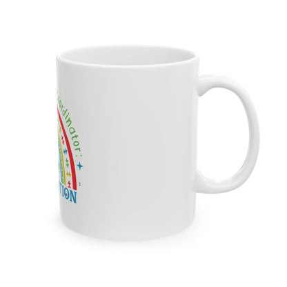 Autism Mom Ceramic Mug — "Official Chaos Coordinator" Ceramic Coffee Cup (11oz/15oz)